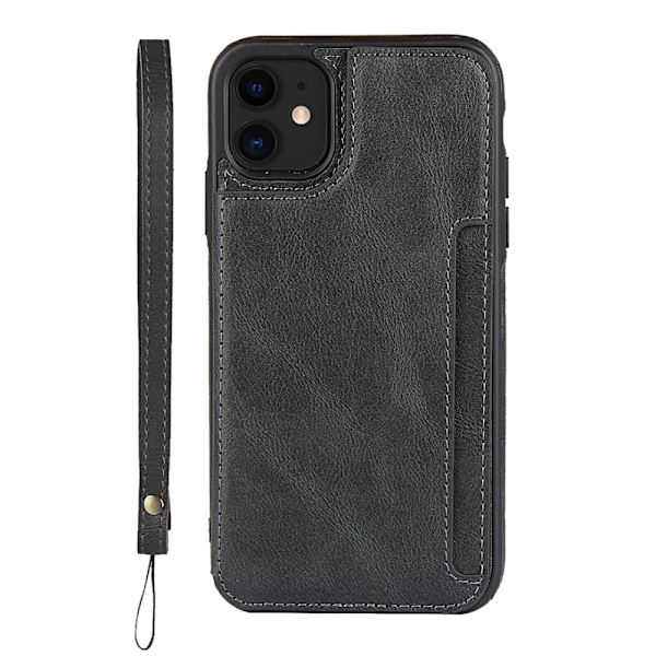 Etui med skjult pung til iPhone 11 Sort