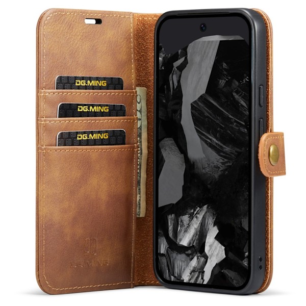 DG.MING 2-in-1 Magnet Wallet Google Pixel 9 Pro XL Cognac
