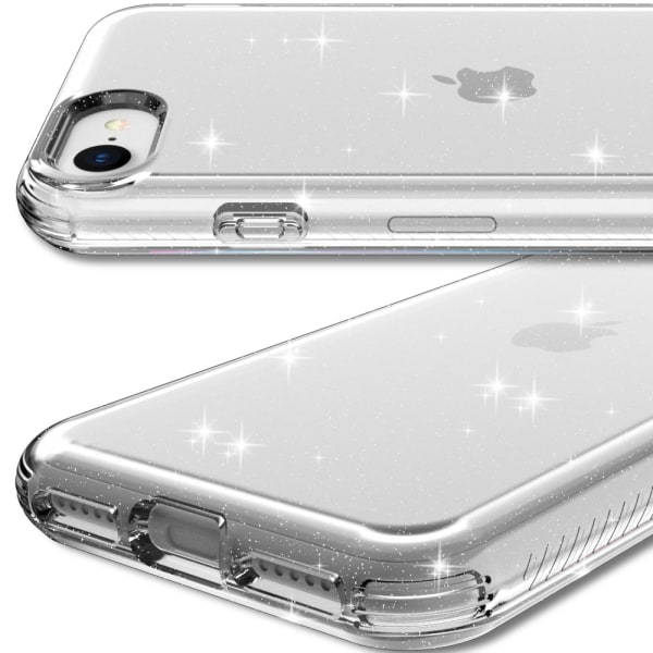 Cover Glittery Powder Design iPhone 7/8/SE Klar
