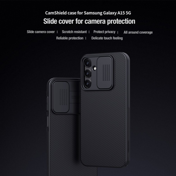 Nillkin CamShield Skal Samsung Galaxy A15 Sort