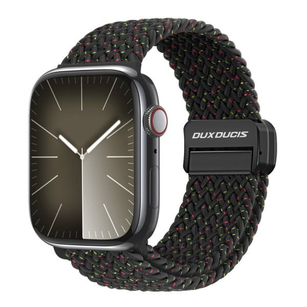 Dux Ducis elastisk nylonvævet rem Apple Watch 38/40/41 mm sort