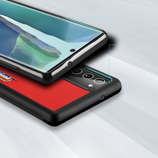Dux Ducis PoCard -korttilokeron kansi Galaxy Note 20 Red