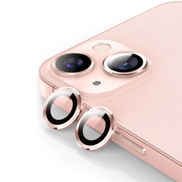 Hat Prince Lens Cover iPhone 14/14 Plus Hærdet glas Pink