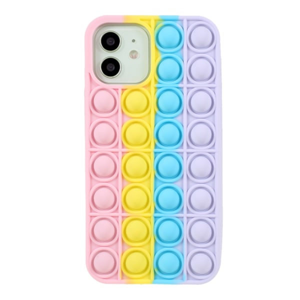 iPhone 12/12 Pro Skal Silikon Pop It Fidget Rosa