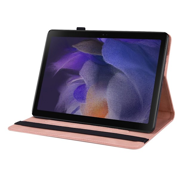 Samsung Galaxy Tab A9 Plus -nahkakotelo, perhoset, vaaleanpunainen