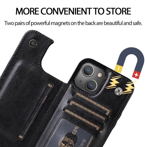 Skal iPhone 14 Pro Pung Sort