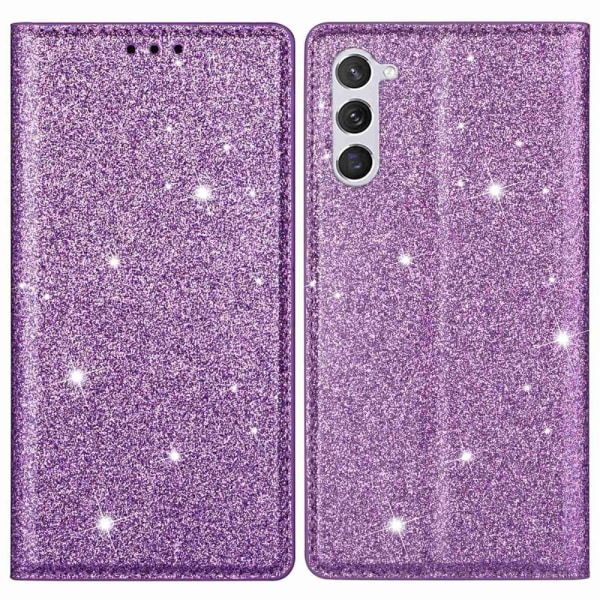 Glitter Plånboksfodral Samsung Galaxy S23 Plus Lila