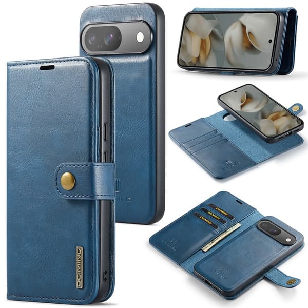 DG.MING 2-i-1 Magnetiskt Plånboksfodral Google Pixel 10 Pro Blå