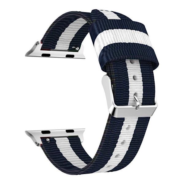 Nylonarmband Apple Watch 41mm Series 9 mm Blå/Vit