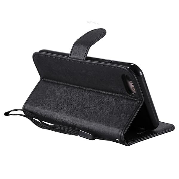 Magneettinen nahkainen lompakkokotelo iPhone 7/8/SE Musta