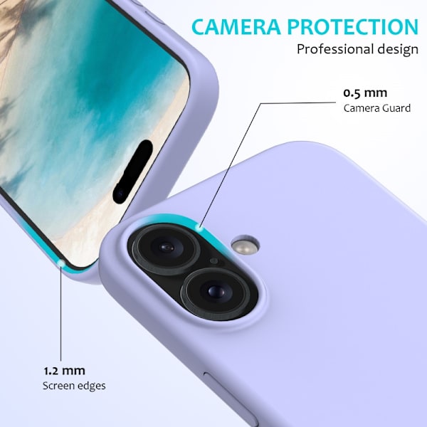 Silikonecover iPhone 16 Plus Lilla