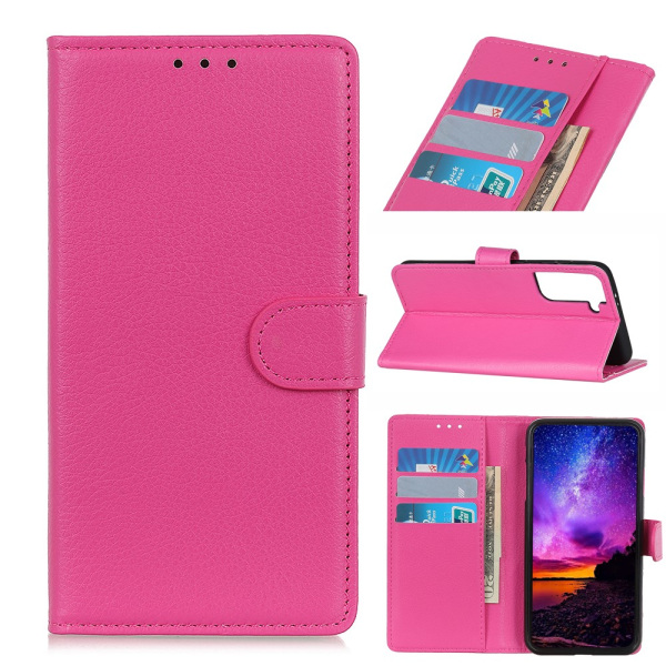 Matkapuhelinkuori Nahkainen Samsung Galaxy S21 Plus Pinkki