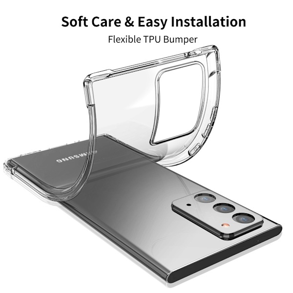LEEU DESIGN Air TPU -kuori Galaxy Note 20 - läpinäkyvä