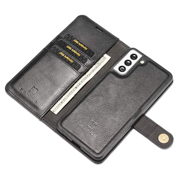 DG.MING 2-in-1 Magnet Wallet Samsung Galaxy S21 Plus Black