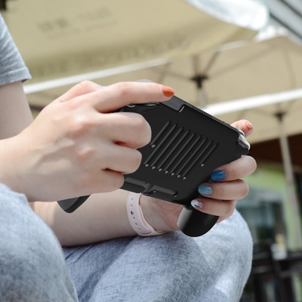 Nintendo Switch Lite Skal Med Ergonomiska Handtag Grå