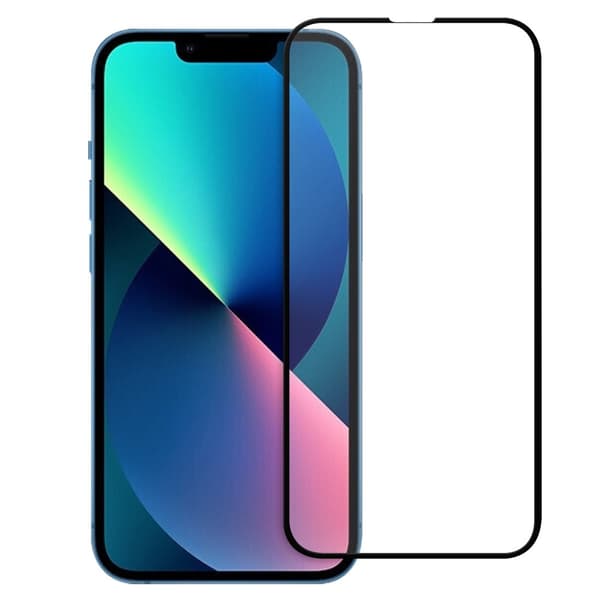 Heltäckande Härdat Glas Skärmskydd iPhone 14 Svart