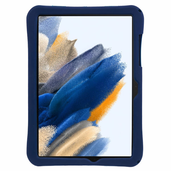 Samsung Galaxy Tab A8 -kotelo, astronautti, sininen, jalustalla