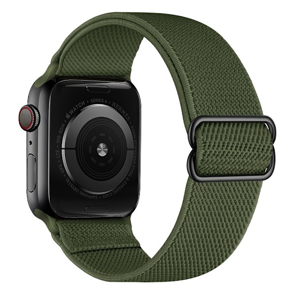 Elastisk Nylonrem Apple Watch Series 10 46mm Grøn