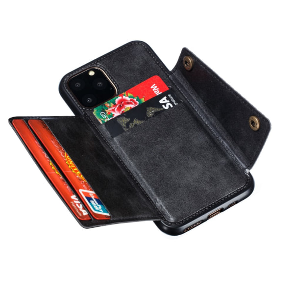 Etui med pung iPhone 12 Pro Max Sort