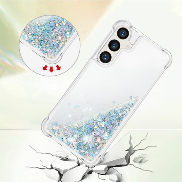 Glitter Bling TPU Skal Samsung Galaxy S24 Plus Silver