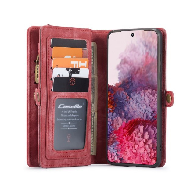 CaseMe Plånboksfodral Multi-Slot Samsung Galaxy S20 Röd