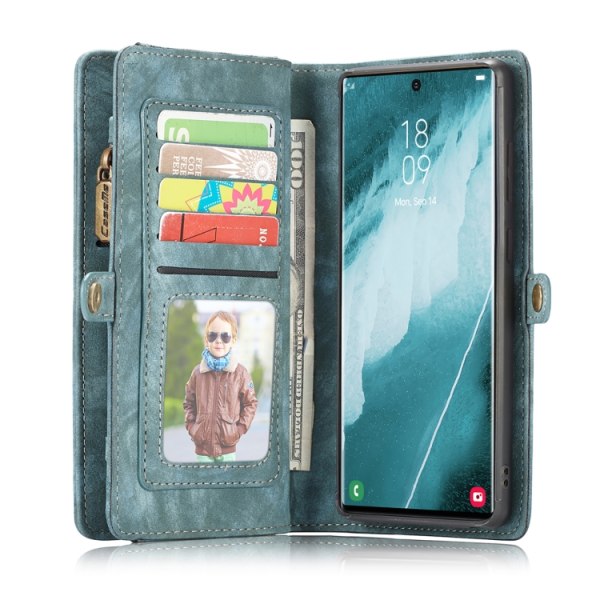 CaseMe Multi-Slot 2 i 1 Pungetui Galaxy S22 Ultra Blå
