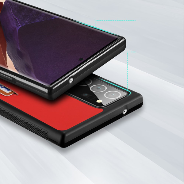 Dux Ducis PoCard -korttilokeron kansi Galaxy Note 20 Ultra Red
