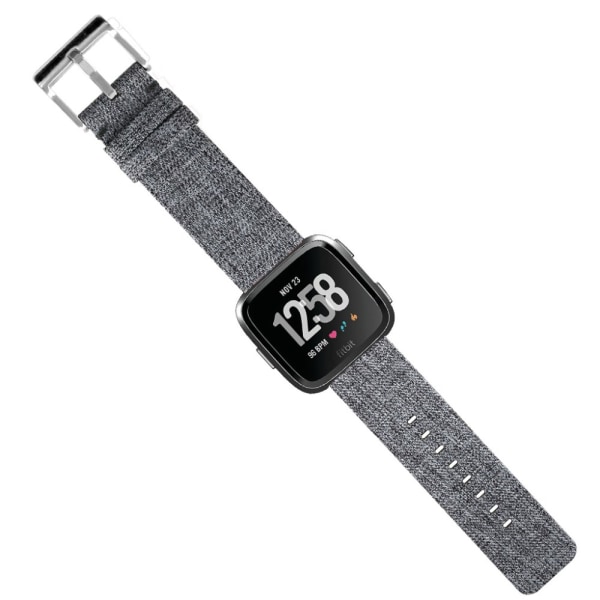 Canvasarmband Fitbit Versa/Versa 2 Grå