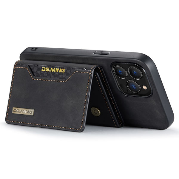 DG.MING 2 i 1 Magnetisk Kortlomme Etui iPhone 14 Pro Sort