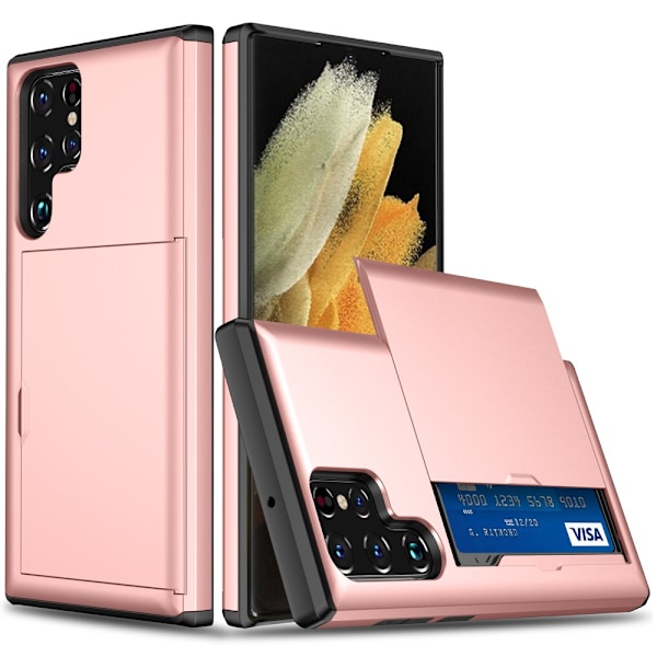 Samsung Galaxy S25 Ultra Skal Kortfack Roséguld