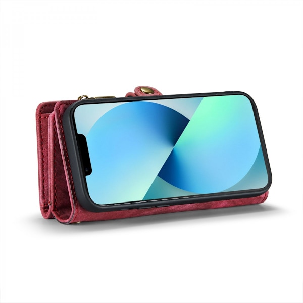 CaseMe Multi-Slot 2 i 1 Pungetui iPhone 13 Rød