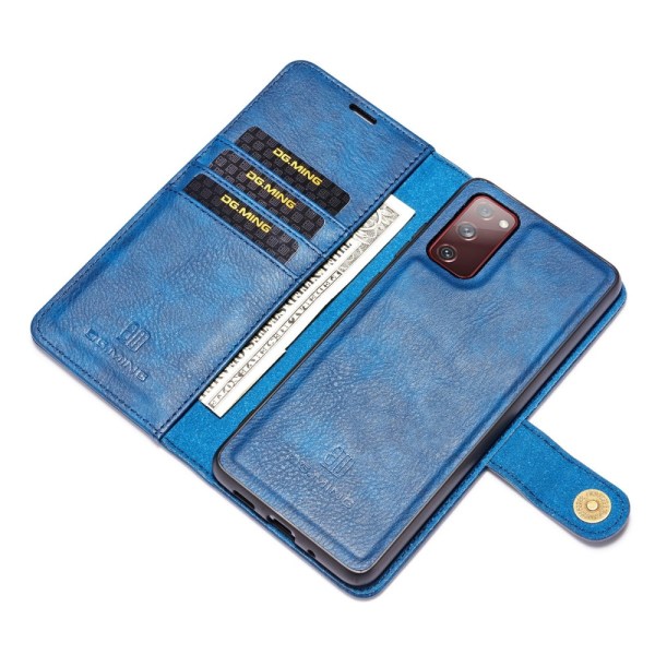 DG.MING 2-in-1 Magnet Wallet Samsung Galaxy S20 FE Blue