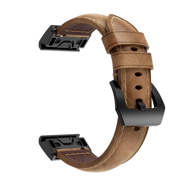Ægte læderrem Garmin Fenix 8 43mm Brun