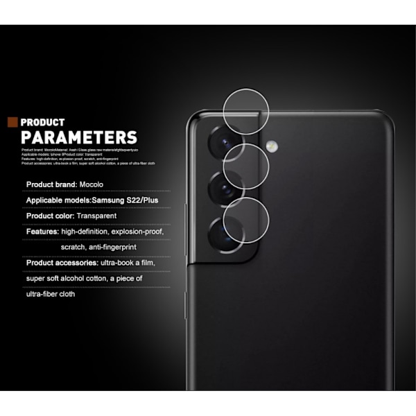 Mocolo Hærdet Glas Linsebeskyttelse Samsung Galaxy S22 Plus