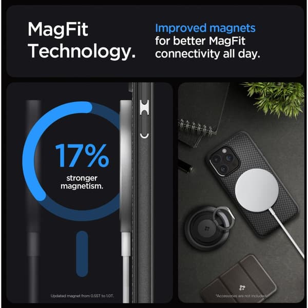 Spigen iPhone 15 Pro Max Skal MagSafe Armor Svart