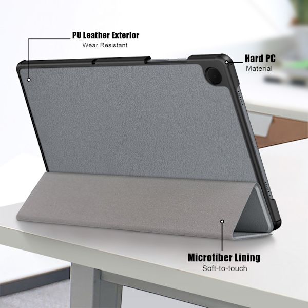 Samsung Galaxy Tab A9 Plus -kotelo Tri-fold - Harmaa