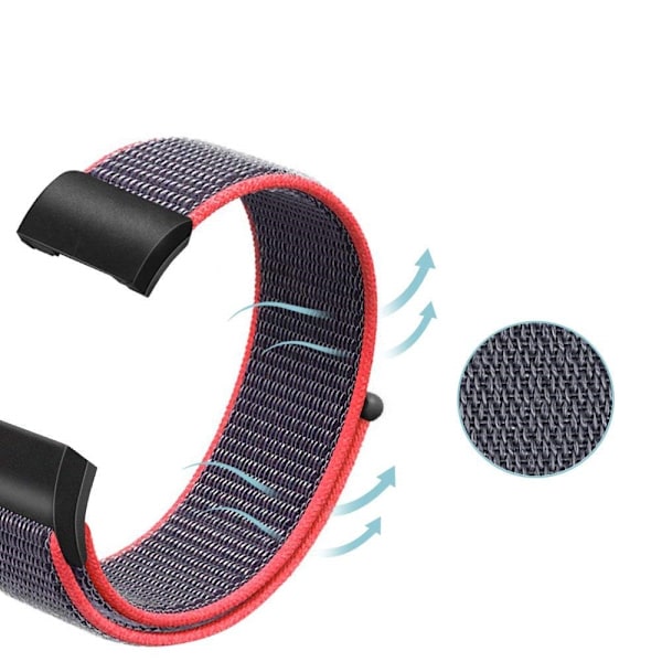 Fitbit Charge 3/4 punainen nylonranneke