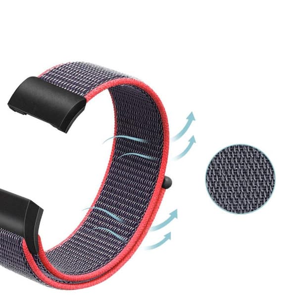 Nylonrem Fitbit Charge 3/4 Rød