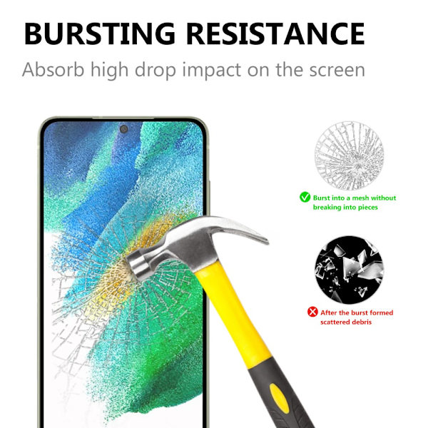 Heltäckande Skärmskydd Galaxy S21 FE Härdat Glas Svart