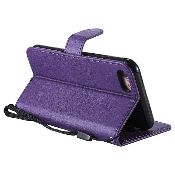 Magneettinen nahkainen lompakkokotelo iPhone 7/8/SE Lila