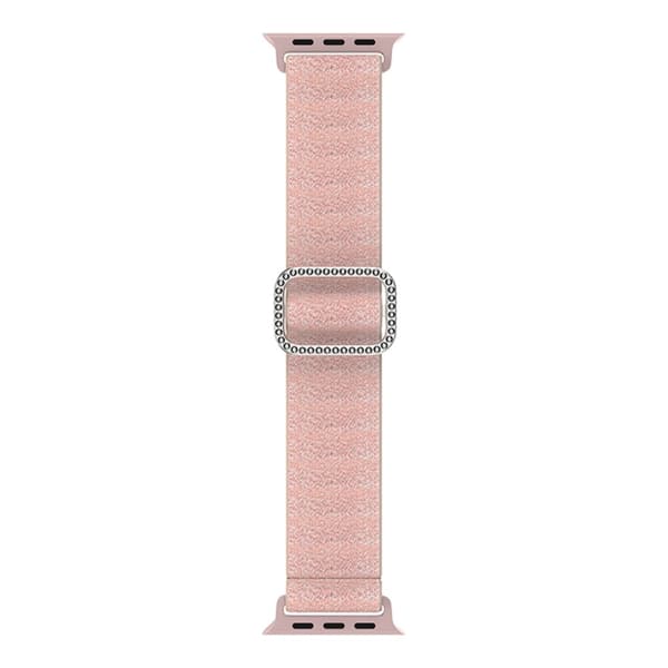Elastiskt Nylonarmband Apple Watch Series 11 42mm Glitter Rosa