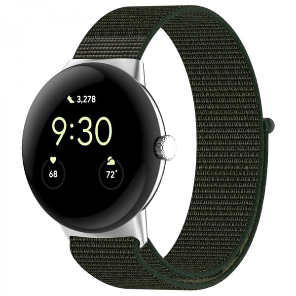 Nylonarmband Google Pixel Watch 4 41mm Mörkgrön