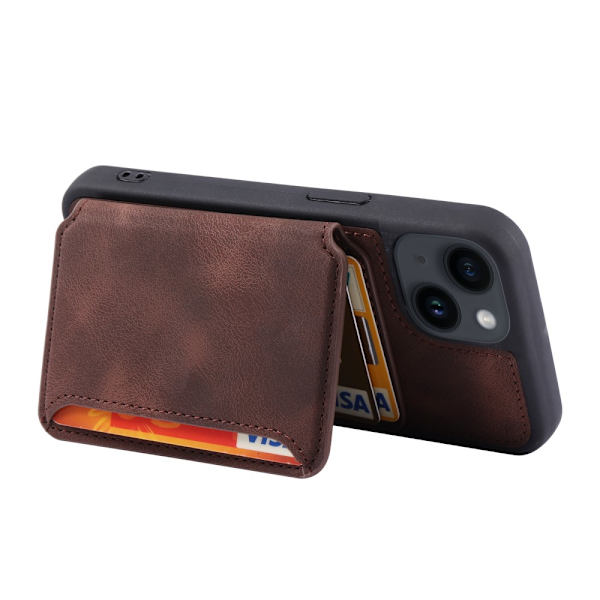 Multi-Slot Skal RFID-skydd iPhone 15 Brun