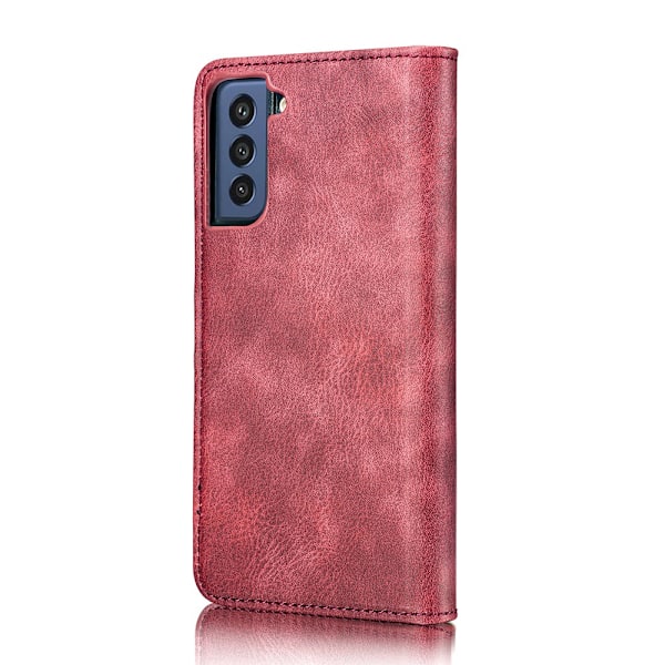 DG.MING 2-in-1 Magnet Wallet Samsung Galaxy S21 FE Red