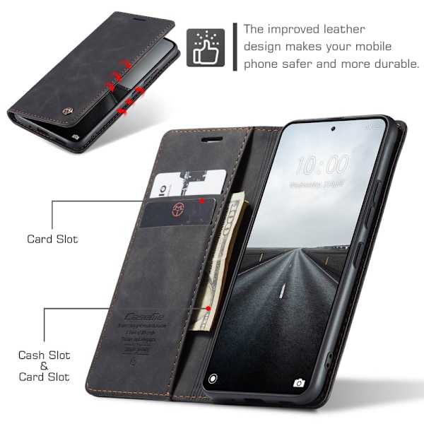 CaseMe Slim Pungetui Xiaomi 14 Pro Sort