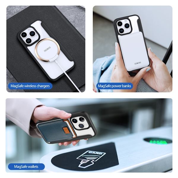 Dux Ducis Skin X Pro -kotelo MagSafe iPhone 15 Prolle, musta