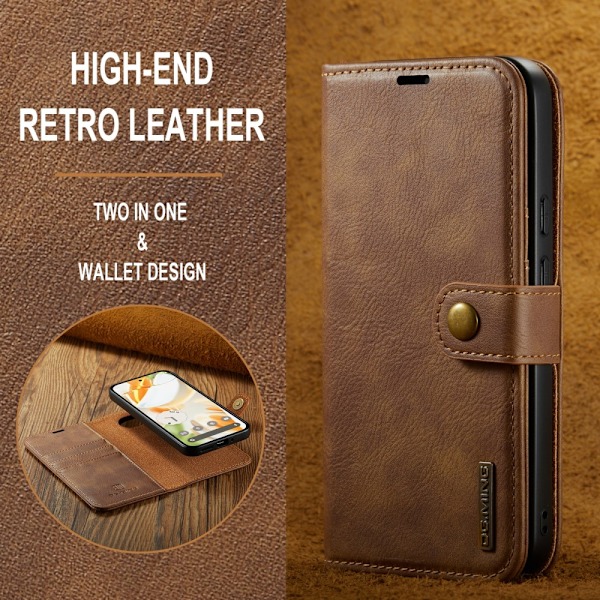 DG.MING 2-in-1 Magnet Wallet Google Pixel 9 Pro Cognac