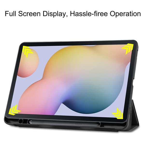 Fodral Tri-Fold Galaxy Tab S7/S8 Med S Pen-hållare Svart
