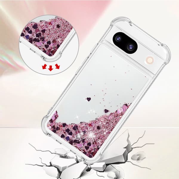 Glitter Bling TPU Skal Google Pixel 8a Roséguld