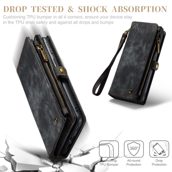 CaseMe Multi-Slot 2 i 1 Pungetui Galaxy A34 Sort